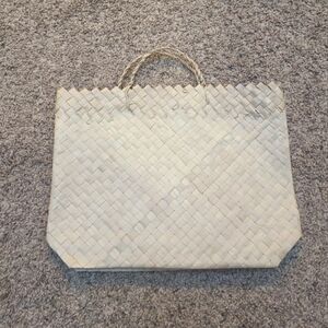 Vintage Palm Leaf Bag Medium Tote from Mexico